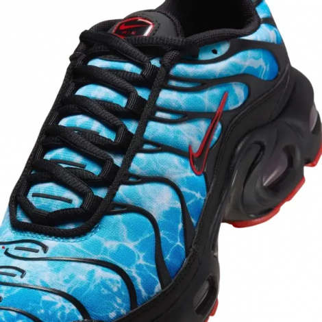 Кросівки підліткові Nike AIR MAX PLUS (GS) блакитно-чорно-червоні HV2884-400