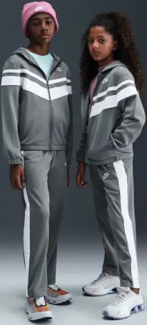 Спортивний костюм підлітковий Nike SPORTSWEAR DRI-FIT HOODED сіро-білий HQ9316-084