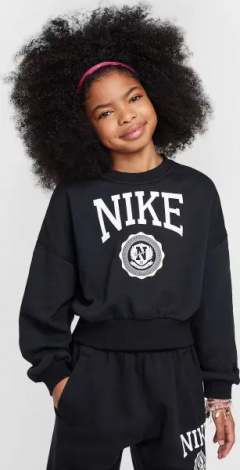 Світшот підлітковий Nike SPORTSWEAR CLUB FRENCH TERRY чорний HJ3373-010