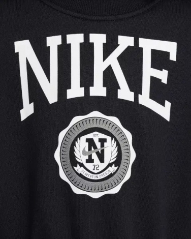 Світшот підлітковий Nike SPORTSWEAR CLUB FRENCH TERRY чорний HJ3373-010