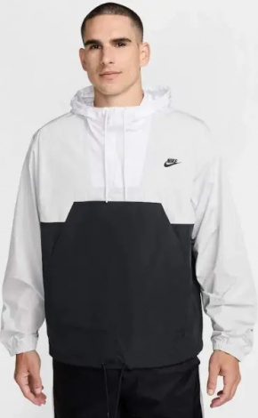 Вітровка Nike CLUB MARINA PULLOVER ANORAK біло-чорна HJ1957-025