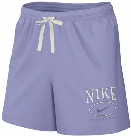 Шорты женские Nike SPORTSWEAR CLUB FLEECE MID-RISE 4" GRAPHIC фиолетовые HJ1282-533
