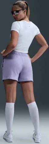 Шорты женские Nike SPORTSWEAR CLUB FLEECE MID-RISE 4" GRAPHIC фиолетовые HJ1282-533