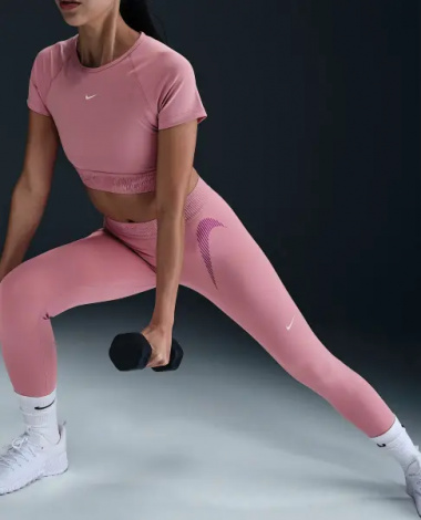 Лосини жіночі Nike PRO DRI-FIT MID-RISE 7/8 GRAPHIC рожеві HJ1219-699