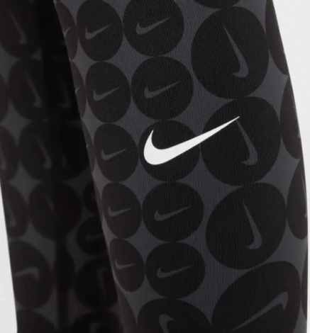 Легінси підліткові Nike ONE DRI-FIT HIGH-WAISTED чорно-темно-сірі HF8228-010