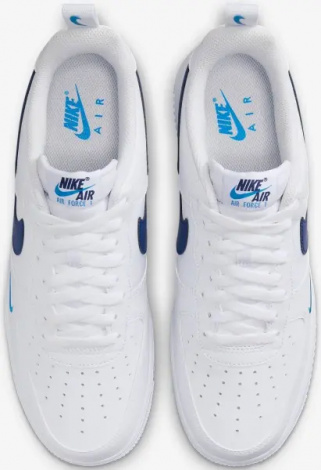 Кроссовки Nike AIR FORCE 1 '07 бело-темно-синие HF3836-100