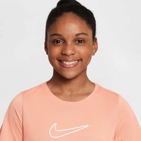 Футболка подростковая Nike ONE FITTED DRI-FIT персиковая FZ5600-844