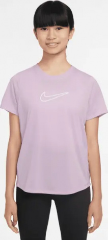 Футболка подростковая Nike ONE FITTED DRI-FIT сиреневая FZ5600-537