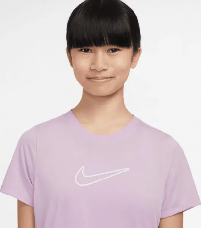 Футболка подростковая Nike ONE FITTED DRI-FIT сиреневая FZ5600-537