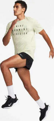 Футболка для бега Nike DRI-FIT RUNNING DIVISION светло-зеленая FQ3916-371