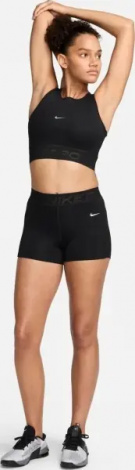 Шорти жіночі Nike PRO MID-RISE 3" MESH-PANELED чорні FN3336-010