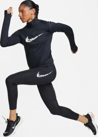 Легінси жіночі Nike SWOOSH FAST 7/8 чорні FN3268-010