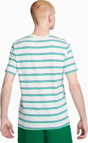 Футболка Nike SPORTSWEAR CLUB STRIPE біло-зелено-синя DZ2985-094