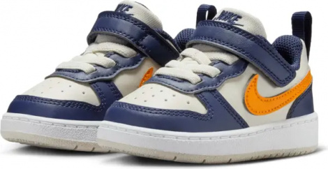 Кросівки дитячі Nike COURT BOROUGH LOW RECRAFT (TD) темно-синьо-оранжево-кремові DV5458-126