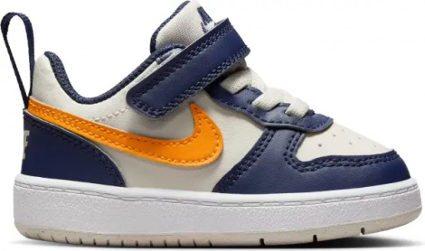 Кросівки дитячі Nike COURT BOROUGH LOW RECRAFT (TD) темно-синьо-оранжево-кремові DV5458-126