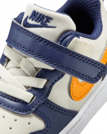 Кросівки дитячі Nike COURT BOROUGH LOW RECRAFT (TD) темно-синьо-оранжево-кремові DV5458-126