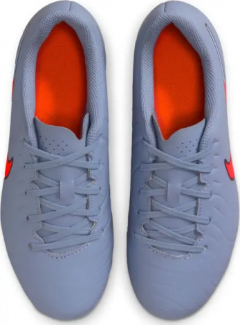 Бутси дитячі Nike JR TIEMPO LEGEND 10 CLUB FG/MG димчасто-блакитно-помаранчеві DV4352-402