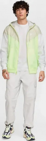 Вітровка Nike SPORTSWEAR WINDRUNNER HOODED JACKET салатово-бежево-біла DA0001-701