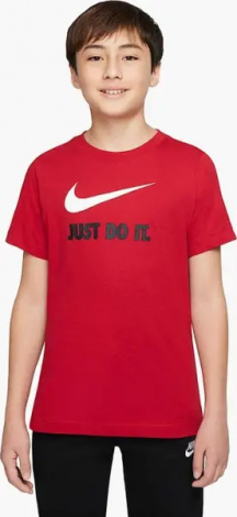 Футболка підліткова Nike SPORTSWEAR JDI SWOOSH червона AR5249-687