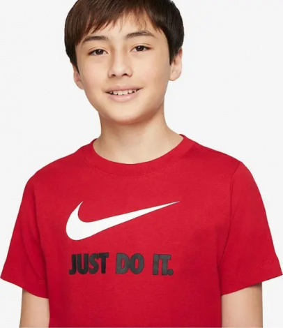 Футболка підліткова Nike SPORTSWEAR JDI SWOOSH червона AR5249-687