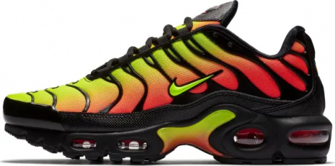Кросівки жіночі Nike AIR MAX PLUS TN SE лимонно-червоно-чорні AQ9979-001
