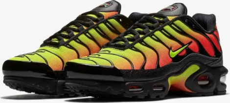 Кросівки жіночі Nike AIR MAX PLUS TN SE лимонно-червоно-чорні AQ9979-001