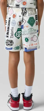 Шорти підліткові Nike JORDAN ESSENTIALS FRENCH TERRY PRINTED біло-синьо-зелені 95D743-782