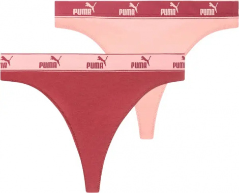 Трусы (стринги) женские Puma STRING 3P персиковые, красные (3 штуки) 935337-02