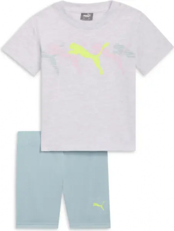 Комплект літній дитячий Puma MULTI LOGO світло-сіро-м'ятний 859952-01