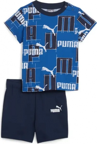 Комплект літній дитячий Puma MINICATS LOGO LAB SET синьо-темно-синьо-білий 680326-17