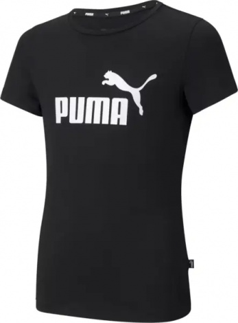 Футболка підліткова Puma ESSENTIALS LOGO чорна 587029-01