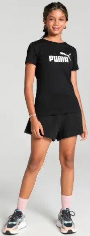 Футболка підліткова Puma ESSENTIALS LOGO чорна 587029-01