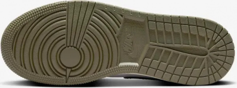 Кросівки підліткові Nike AIR JORDAN 1 LOW (GS) біло-чорно-оливкові 553560-092