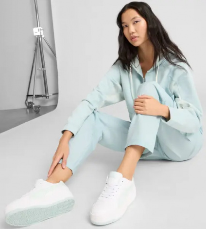 Кроссовки женские Puma COURT LALLY SKYE бело-мятные 400368-05
