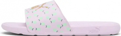 Шльопанці дитячі Puma COOL CAT 2.0 LEMON бузково-лаймові 395655-01