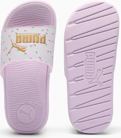 Шльопанці дитячі Puma COOL CAT 2.0 LEMON бузково-лаймові 395655-01