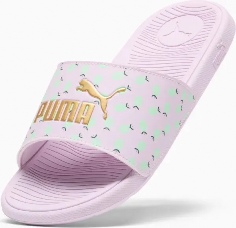 Шльопанці дитячі Puma COOL CAT 2.0 LEMON бузково-лаймові 395655-01