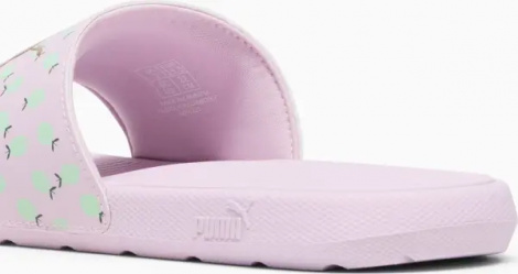 Шльопанці дитячі Puma COOL CAT 2.0 LEMON бузково-лаймові 395655-01