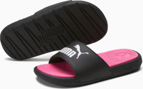 Шлепанцы детские Puma COOL CAT 2.0 черно-розовые 390884-03