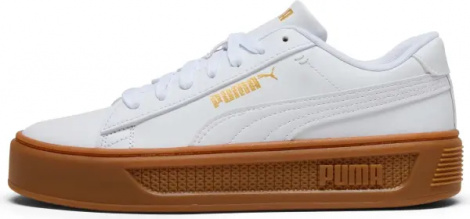 Кеды женские Puma SMASH V3 бело-коричневые 390758-21