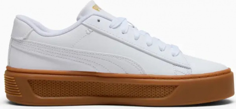 Кеды женские Puma SMASH V3 бело-коричневые 390758-21