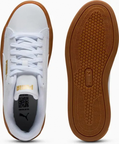 Кеды женские Puma SMASH V3 бело-коричневые 390758-21