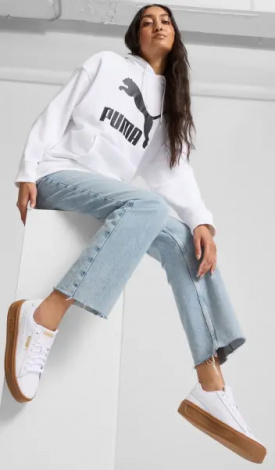 Кеды женские Puma SMASH V3 бело-коричневые 390758-21