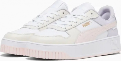 Кроссовки женские Puma CARINA STREET бело-бежево-светло-розовые 389390-10