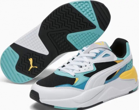 Кроссовки женские Puma X-RAY SPEED бело-голубо-желтые 387063-21