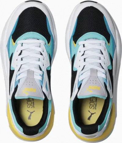 Кроссовки женские Puma X-RAY SPEED бело-голубо-желтые 387063-21