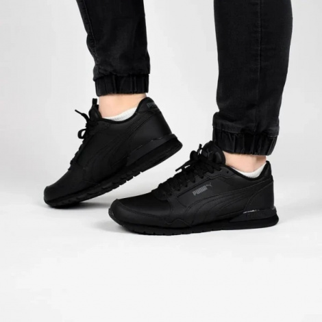 Кроссовки беговые детские Puma ST RUNNER V3 L JR черные 38490401