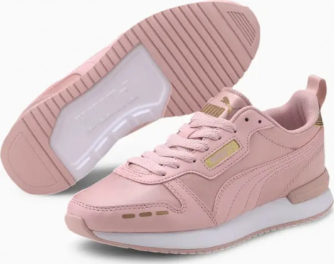 Кроссовки женские Puma R78 METALLIC розово-золотые 374739-03