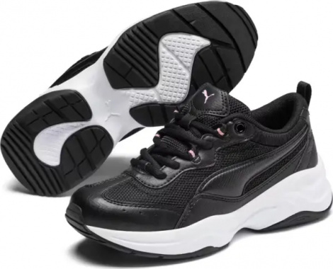 Кроссовки детские Puma CILIA черно-бело-розовые 370525-01