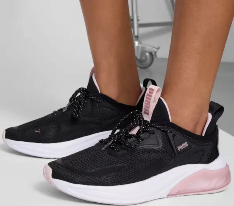 Кросівки бігові жіночі Puma CELL THRILL чорно-біло-світло-рожеві 311224-03